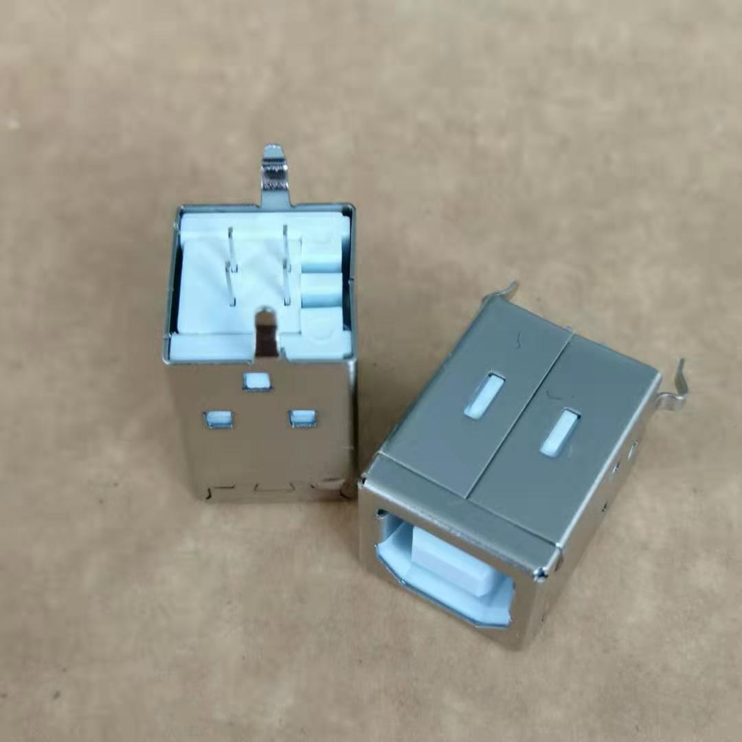 USB 2.0 Type-BF 180度插件母座 弯脚 B型  B型传真机打印机接口