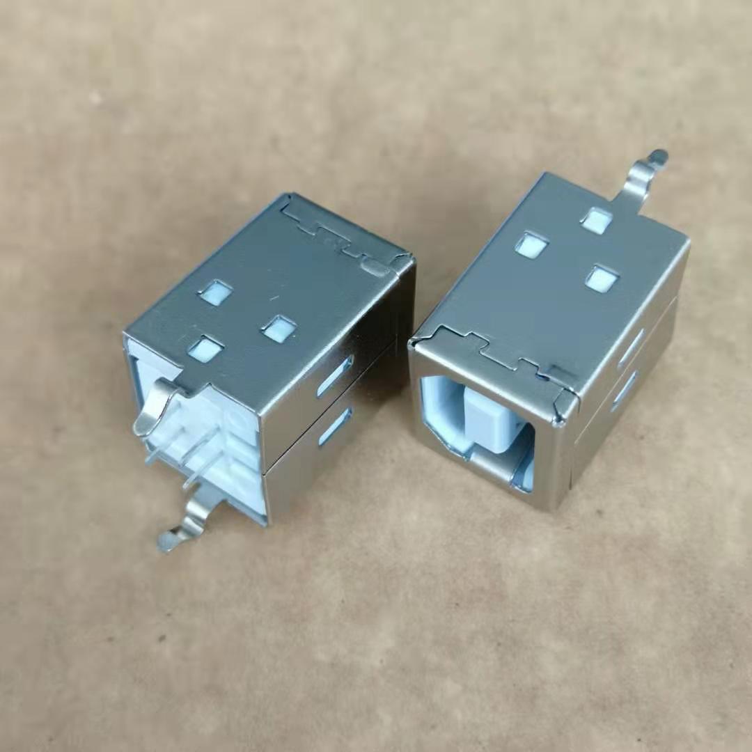 USB 2.0 Type-BF 180度插件母座 弯脚 B型  B型传真机打印机接口