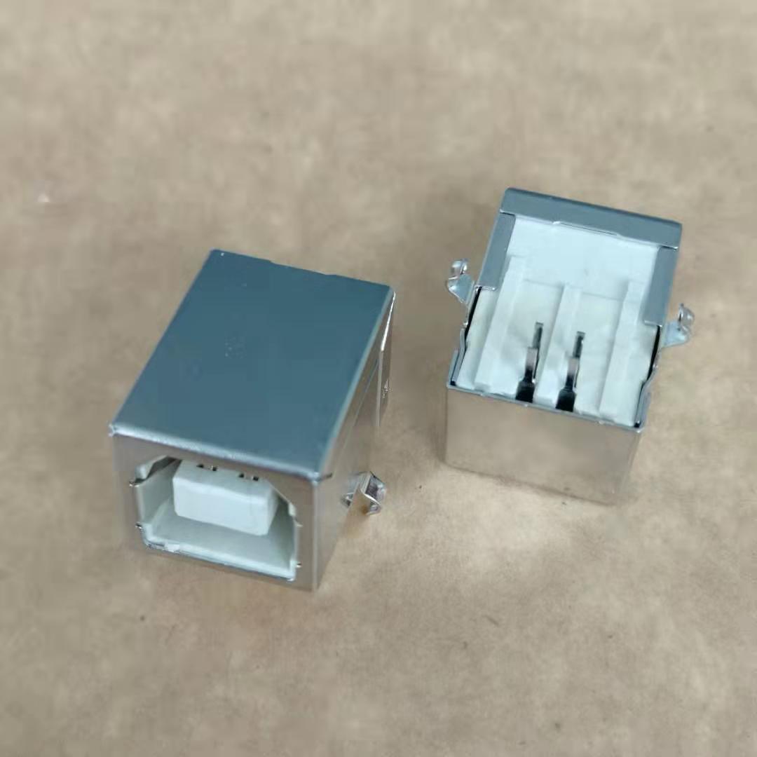 USB Type-BF 2.0母座 4P 90度插件母座 D