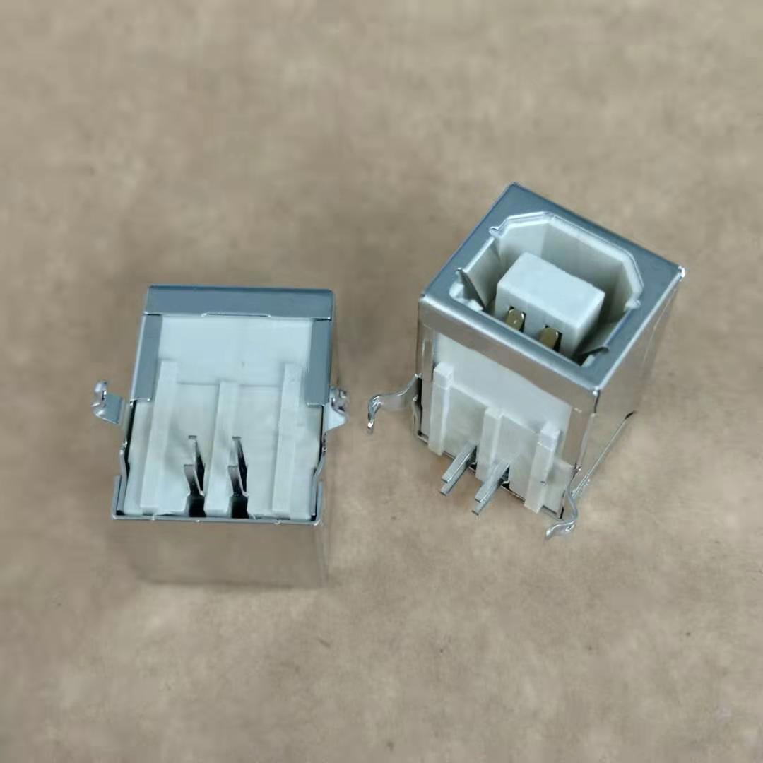 USB Type-BF 2.0母座 4P 90度插件母座 D