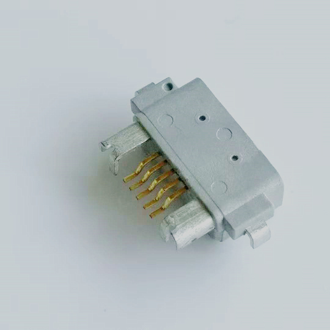 MICRO USB AB型沉板防水母座 5PIN 四脚插板