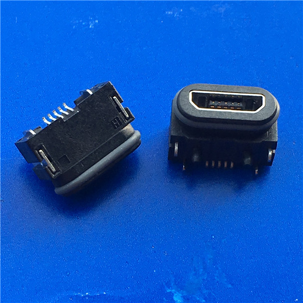 B型防水MICRO母座5P-USB防水B TYPE插板SMT