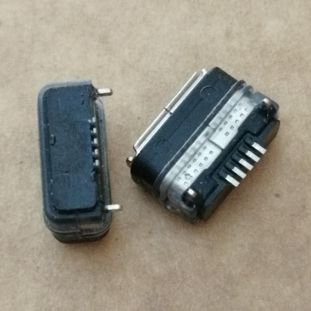 MICRO USB 防水母座 5P-AB型 90度后插后贴D