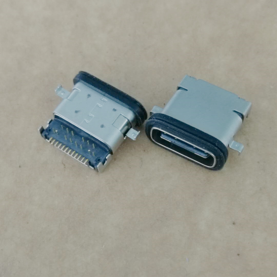 USB 3.1 TYPE-C 24P沉板防水母座 双包壳 前
