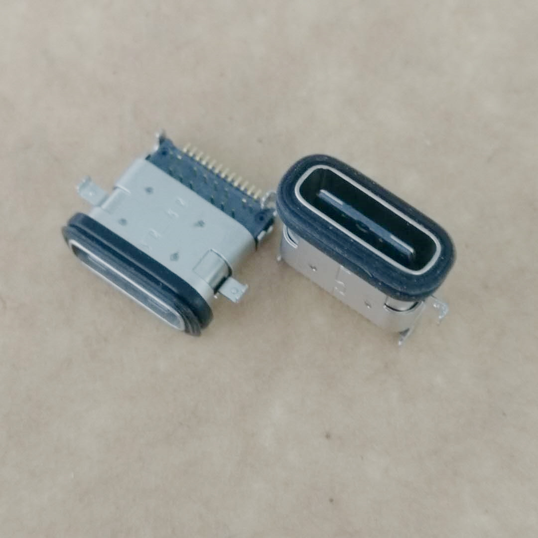 USB 3.1 TYPE-C 24P沉板防水母座 双包壳 前