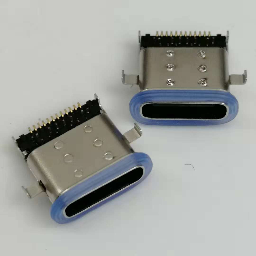 USB 3.1 TYPE-C 防水母座 沉板1.1 四脚插板
