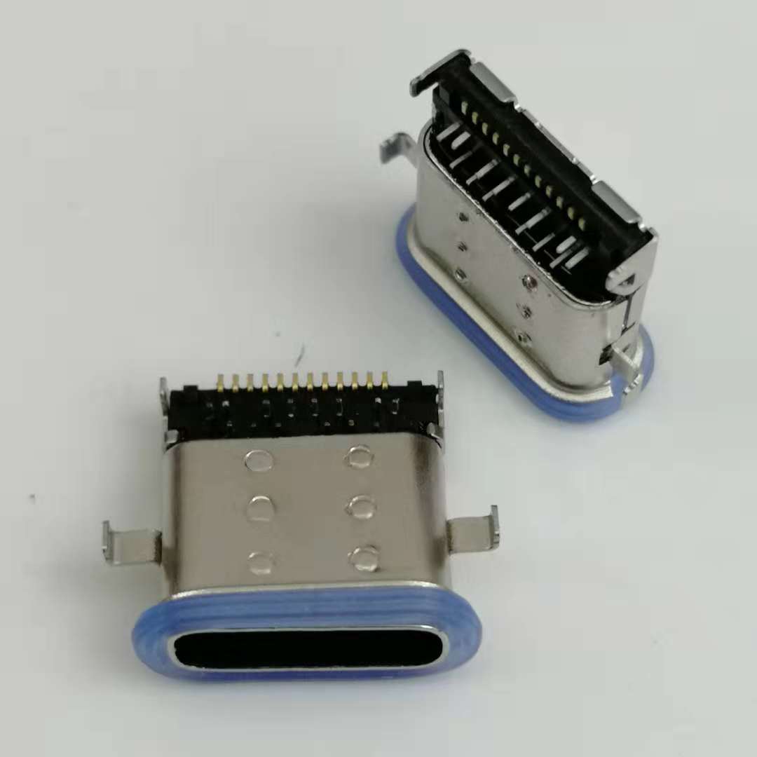 USB 3.1 TYPE-C 防水母座 沉板1.1 四脚插板