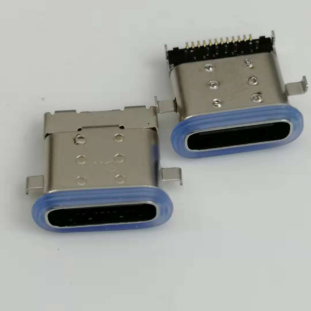 USB 3.1 TYPE-C 防水母座 沉板1.1 四脚插板