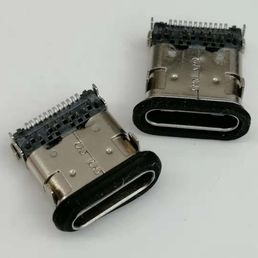 USB 3.1 TYPE-C防水母座 24P 板上型 板上高