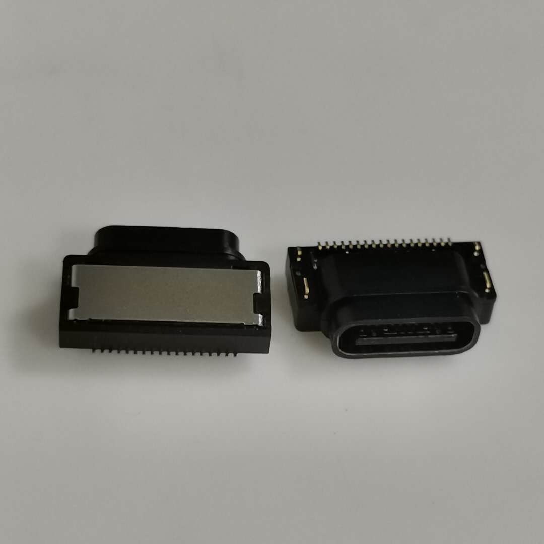 USB3.1 TYPE-C 24P 26P 防水母座四脚插板  四脚沉板