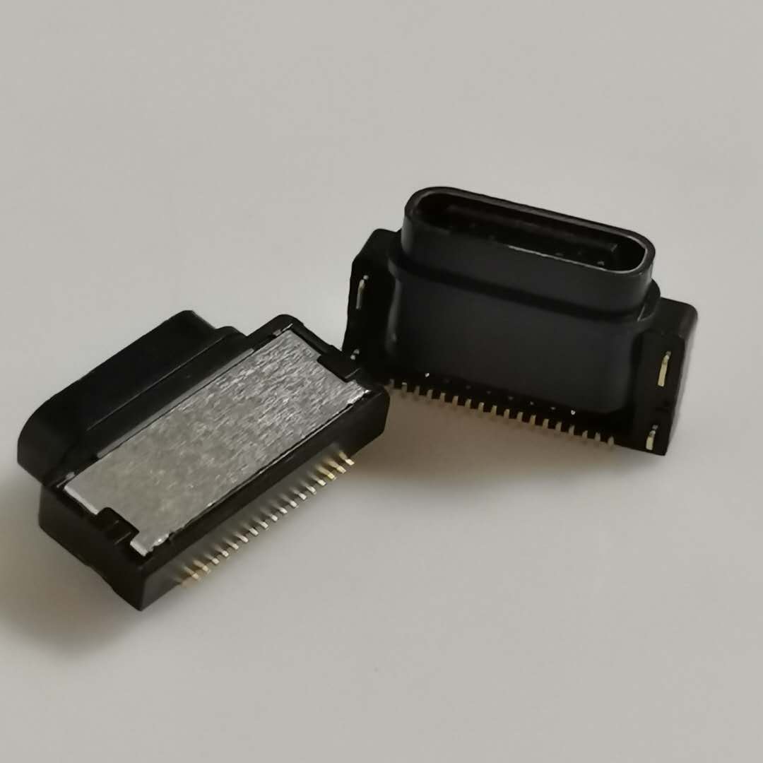 USB3.1 TYPE-C 24P 26P 防水母座四脚插板  四脚沉板