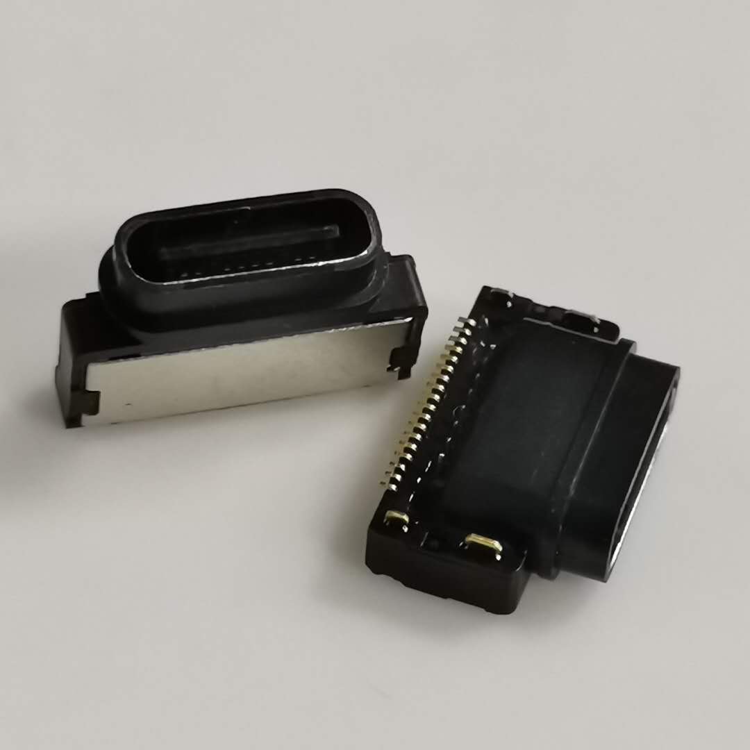 USB3.1 TYPE-C 24P 26P 防水母座四脚插板  四脚沉板
