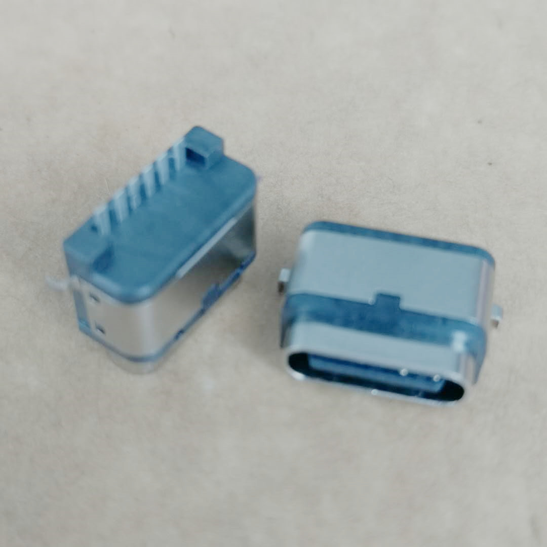 TYPE-C 6P防水母座 剃须刀电动牙刷防水插座 沉板0.