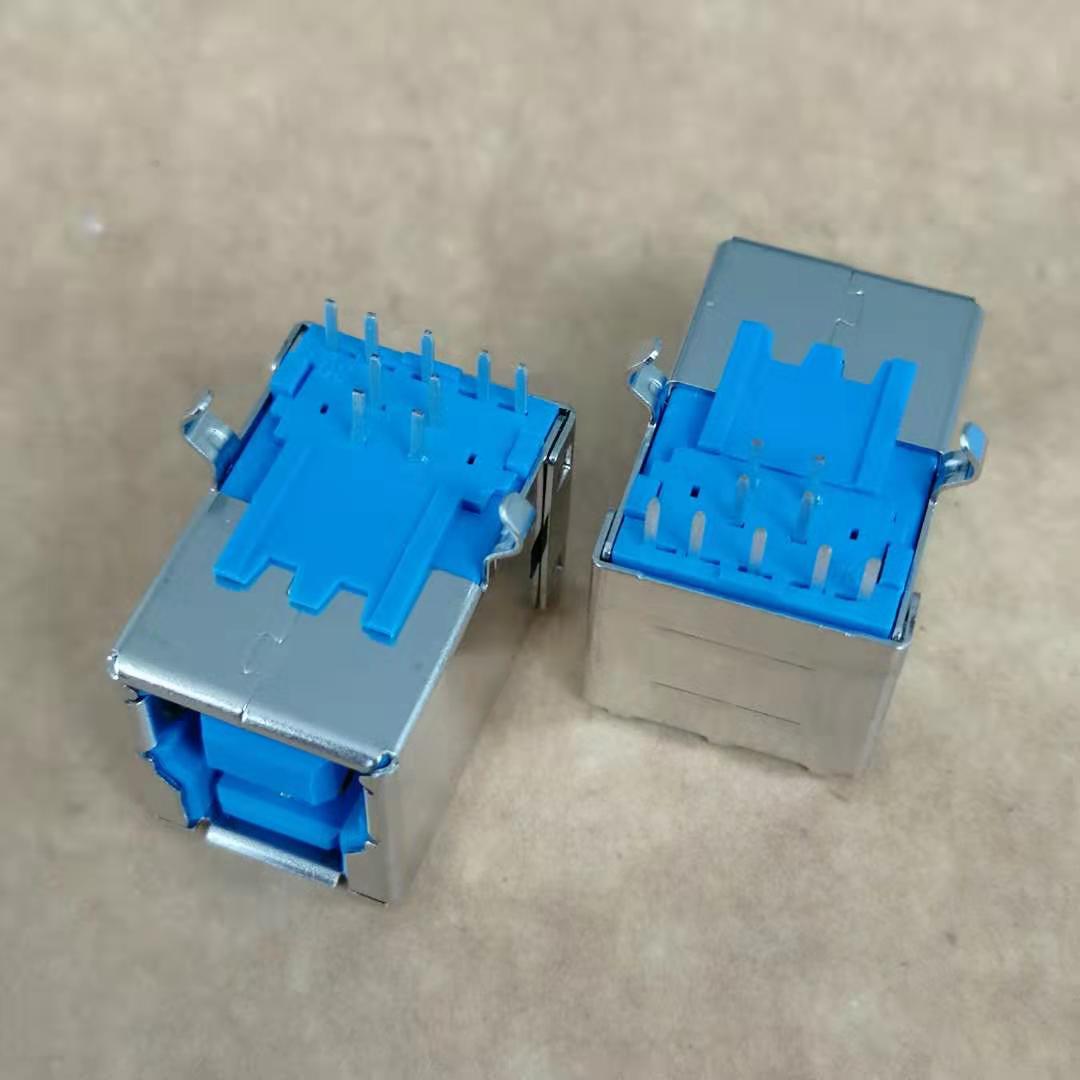 BF 3.0母座 9P 90度插板DIP 弯脚 B母 3.0  打印机连机器接口