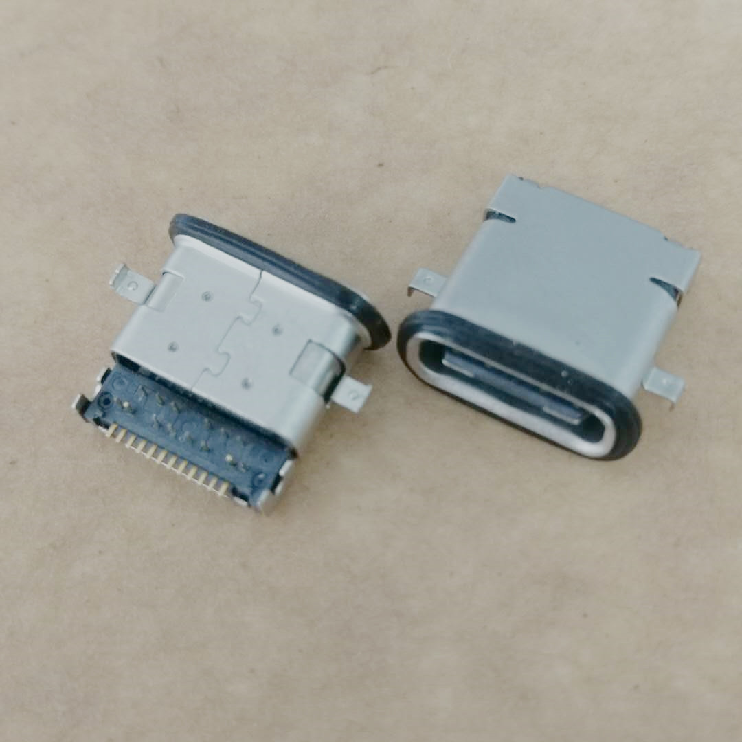 USB C TYPE-C 24P沉板防水母座  前插后贴