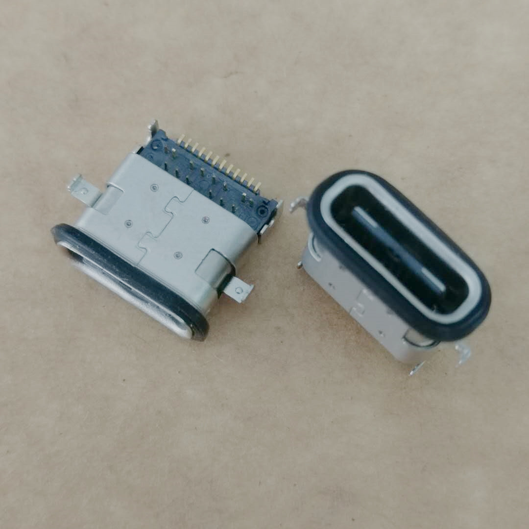 USB C TYPE-C 24P沉板防水母座  前插后贴