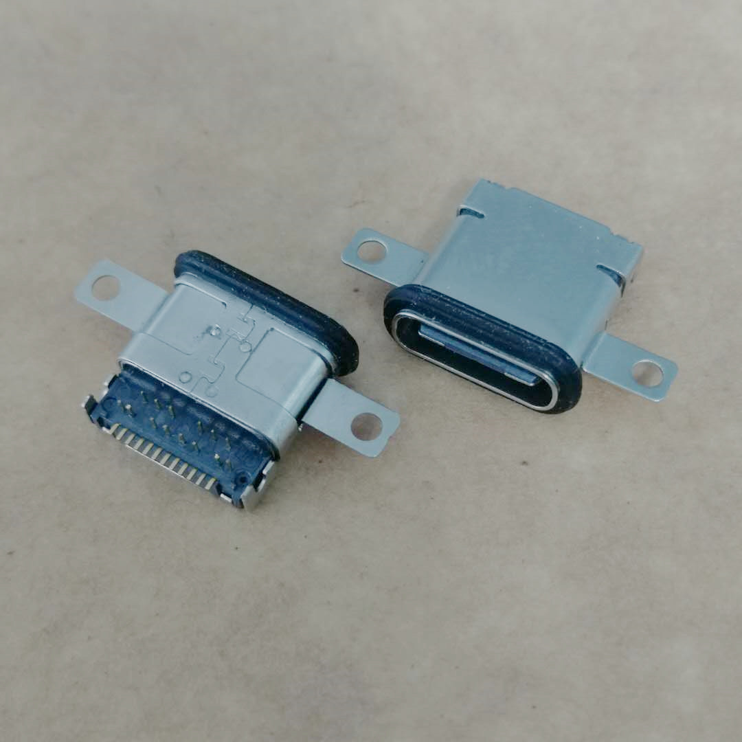 USB 3.1 TYPE-C 24P沉板防水母座 前插后贴