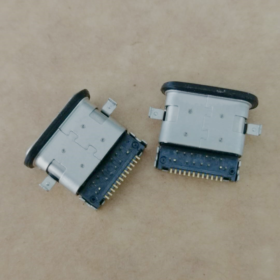 USB C TYPE-C 24P沉板防水母座  前插后贴