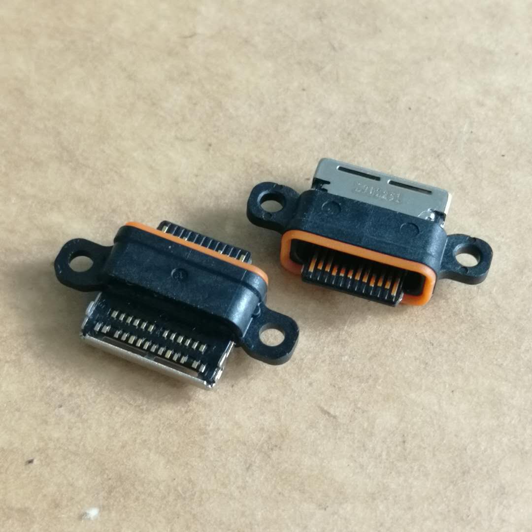 超短体TYPE-C 26P防水母座 沉板双贴SMT