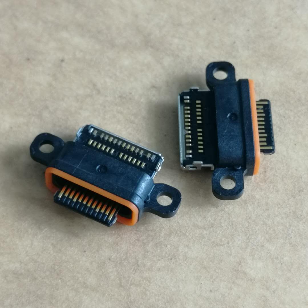 超短体TYPE-C 26P防水母座 沉板双贴SMT