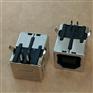 USB连接器 B母90度 弯脚 USB插板式方形母座 打印机