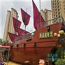 厂家供应海南陆地景观船_大小型餐厅海盗木船定制