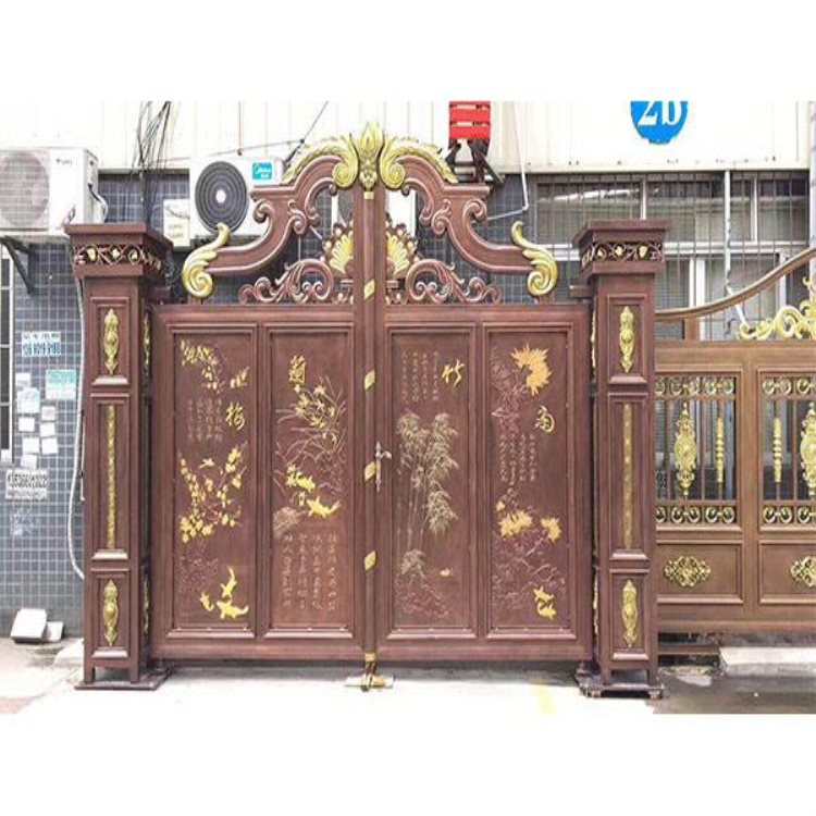 南阳南召县围墙大门图片大全 别墅大门 铝艺大门 别墅铝艺大门