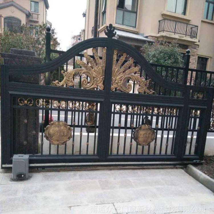 安阳文峰区围墙围栏实体生产厂家 别墅大门 铝艺大门 别墅铝艺大门
