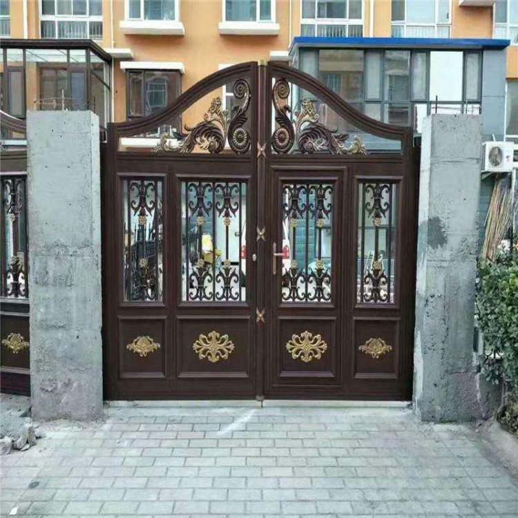 开封尉氏县小区围墙铁艺护栏产品&nbsp;&nbsp;别墅大门&nbsp;&nbsp;铝艺大门&nbsp;&nbsp;别墅铝艺大门
