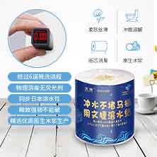 文捷溶水卫生纸卷筒纸厕纸溶水纸环保电商装1箱  厕纸巾