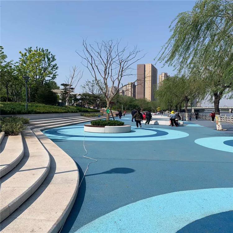 内江市透水混凝土材料 压模地坪材料  彩色透水地坪  透水砼
