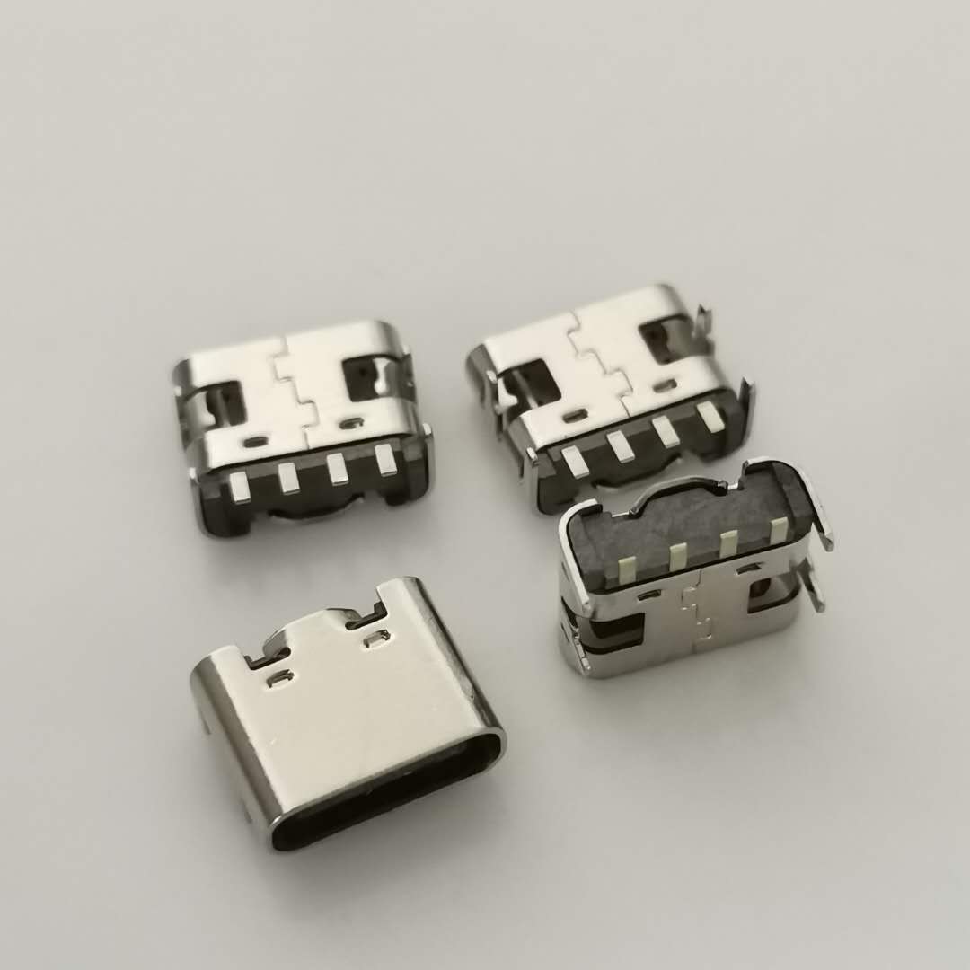 USB3.1 TYPE-C输出母座4PIN 简易型 好焊接  四脚插板di