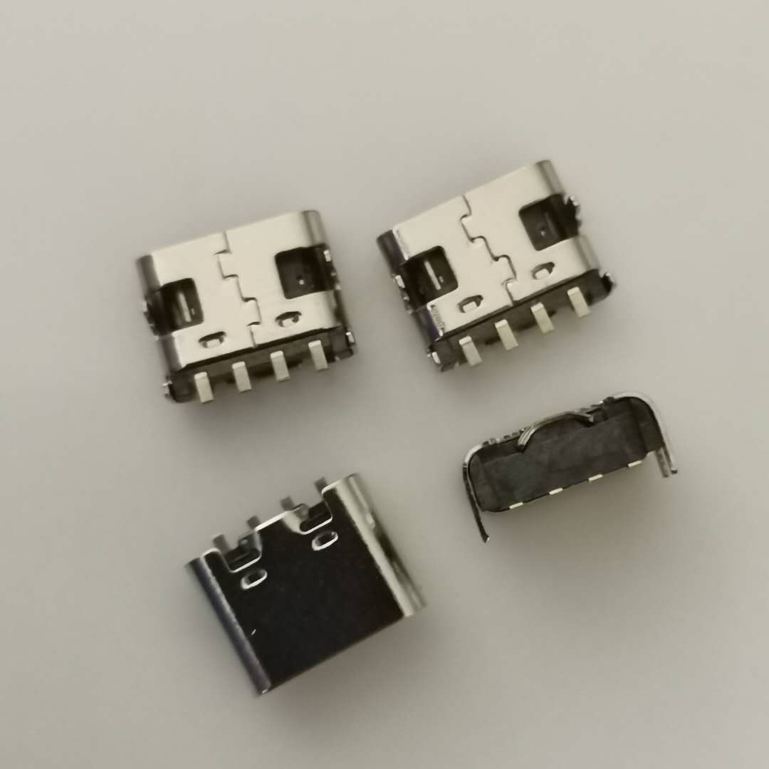 USB3.1 TYPE-C输出母座4PIN 简易型 好焊接  四脚插板di
