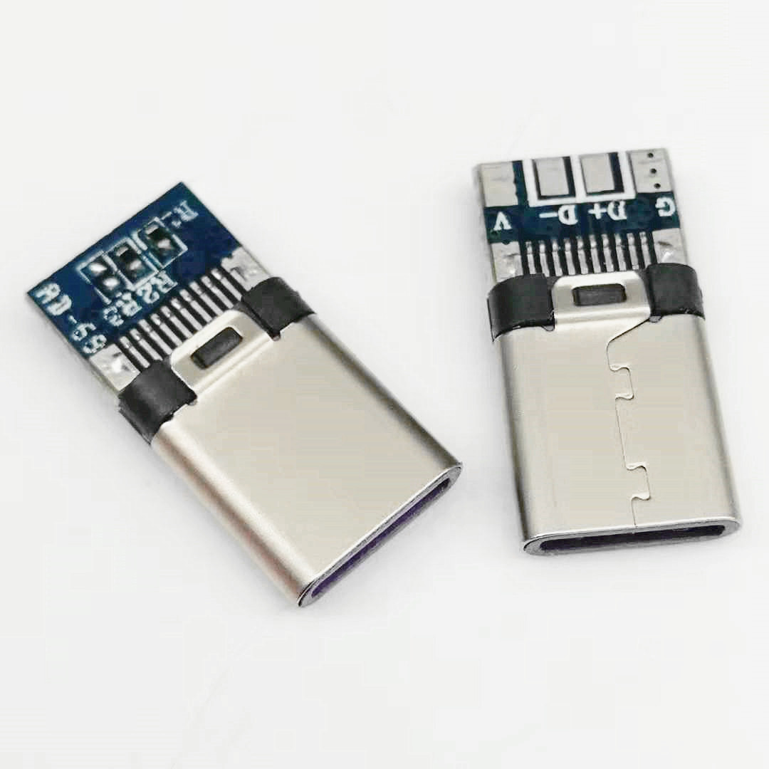 USB 3.1 TYPE-C 24pin夹板公头 夹板0.8  带PCB板 数据板