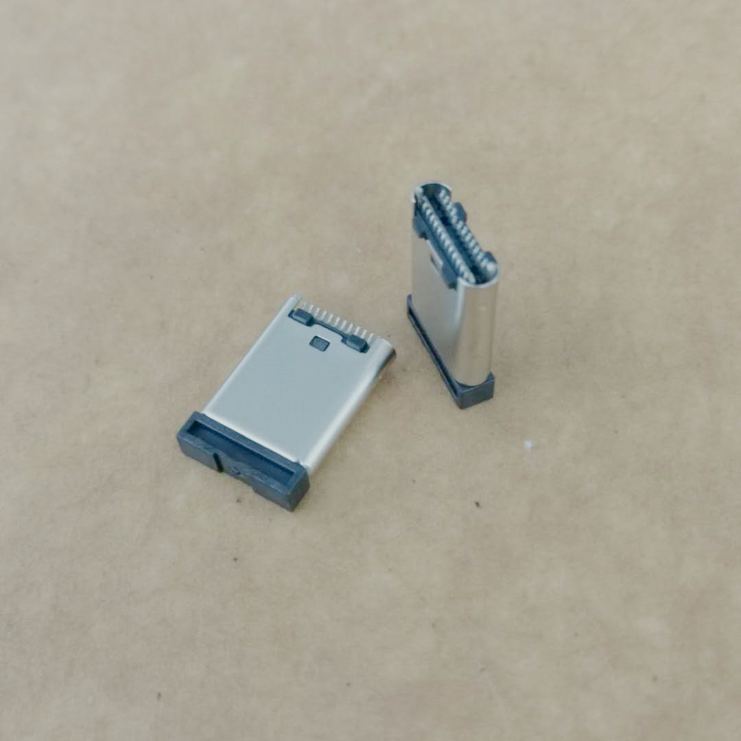 USB 3.1插头 TYPE-C 24P夹板公头 夹板1.0  夹板1.0 L=10.4  拉伸款 带后塞