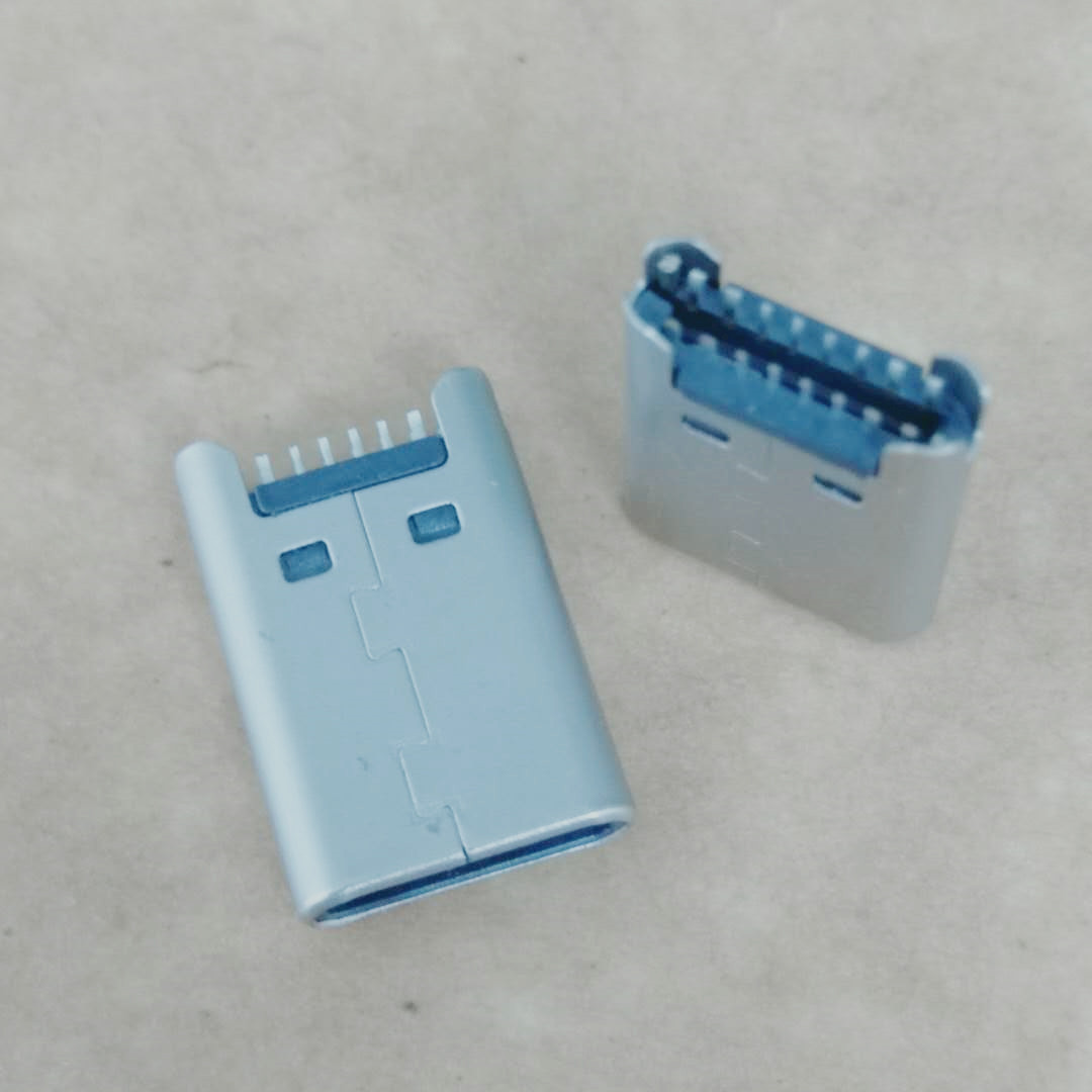USB 3.1插头USB TYPE-C 24P公头 夹板0.  夹板0.8mm  冲压不带板