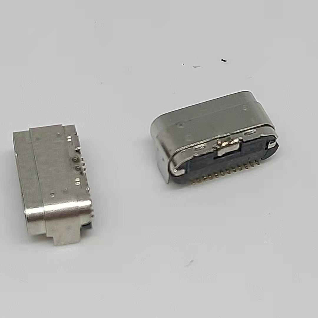 type-c 母座 12P 90度插板 两脚插板插板DIP  TYPE-C母座