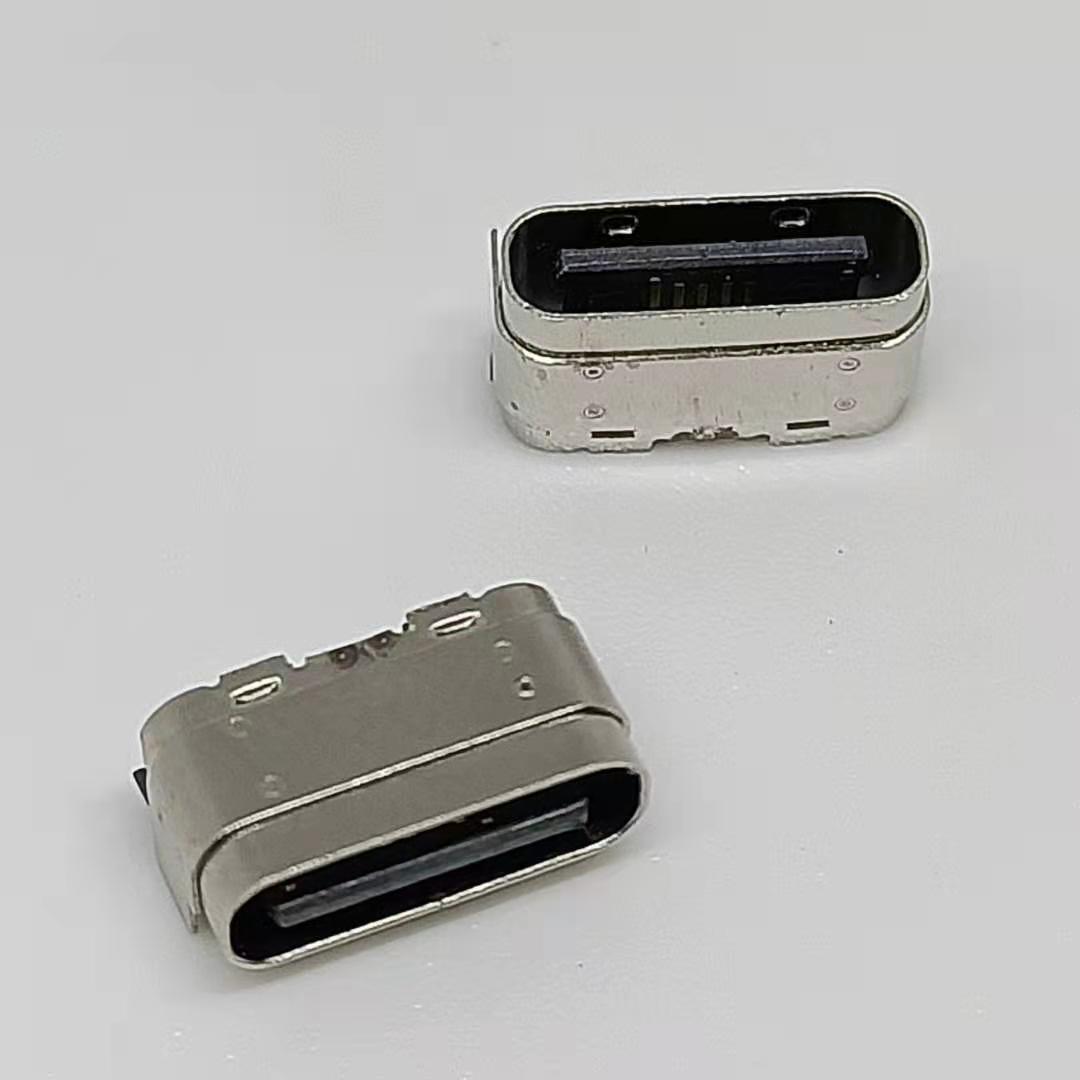 type-c 母座 12P 90度插板 两脚插板插板DIP  TYPE-C母座