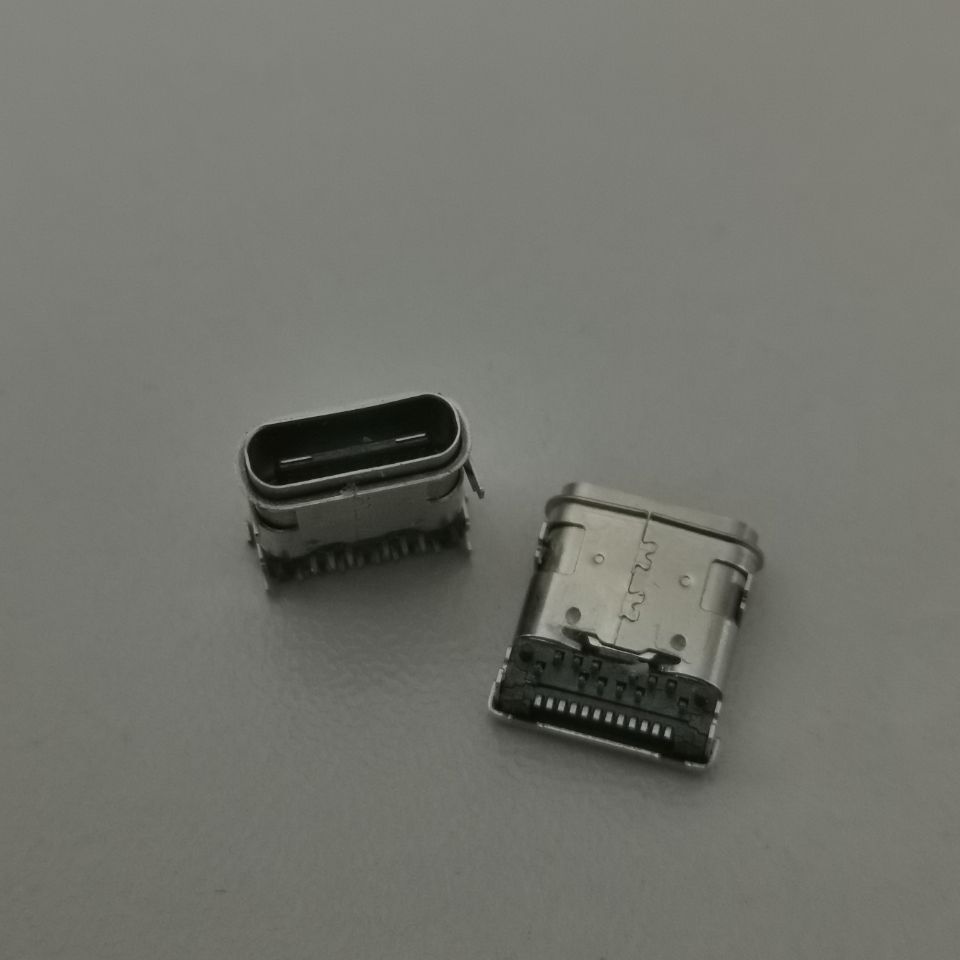 IP67等级防水TYPE-C母座3.1 USB  板上C型前插后贴  带防水胶圈