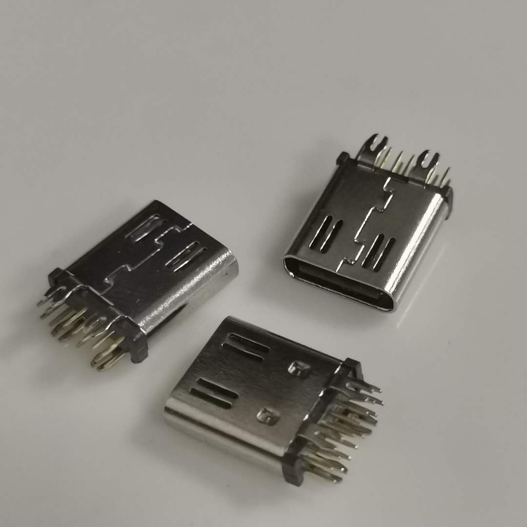 USB3.1 TYPE-C 14PIN直插母座  立式插板