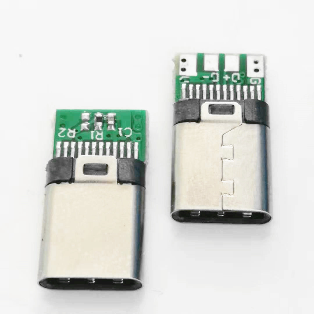 TYPE-C 3.1夹板公头 24PIN 夹板0.8 带PC  带PCB数据板