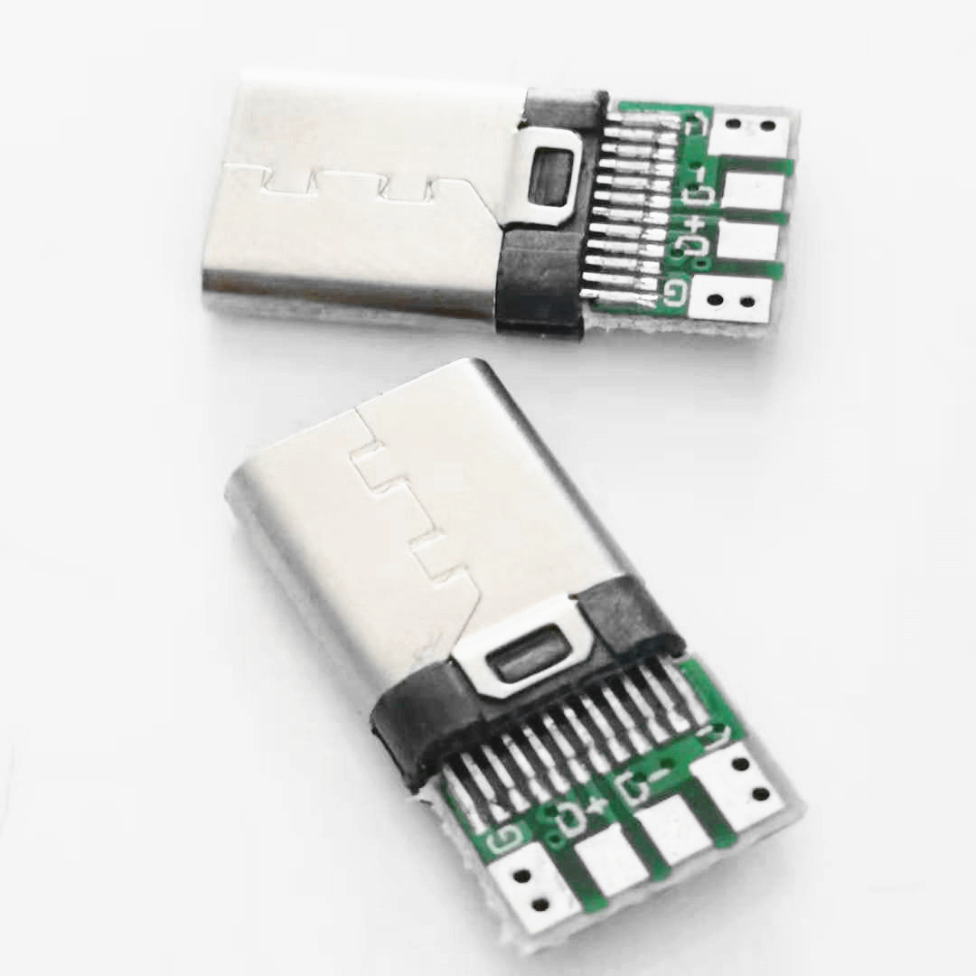 TYPE-C 3.1夹板公头 24PIN 夹板0.8 带PC  带PCB数据板