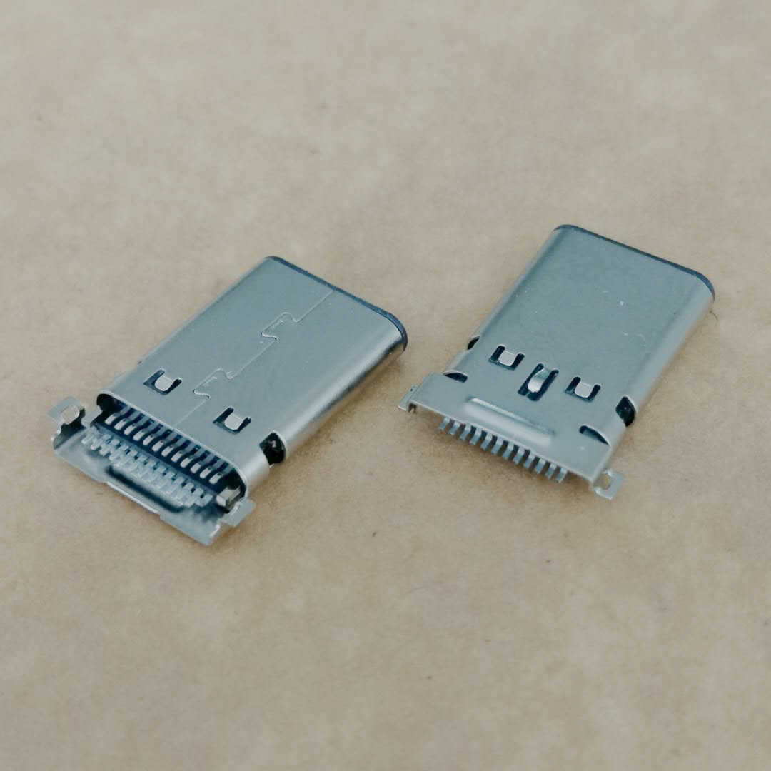 TYPE-C 沉板贴片公头 24P双排SMT 沉板0.95