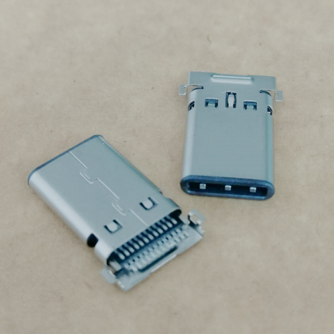 TYPE-C 沉板贴片公头 24P双排SMT 沉板0.95