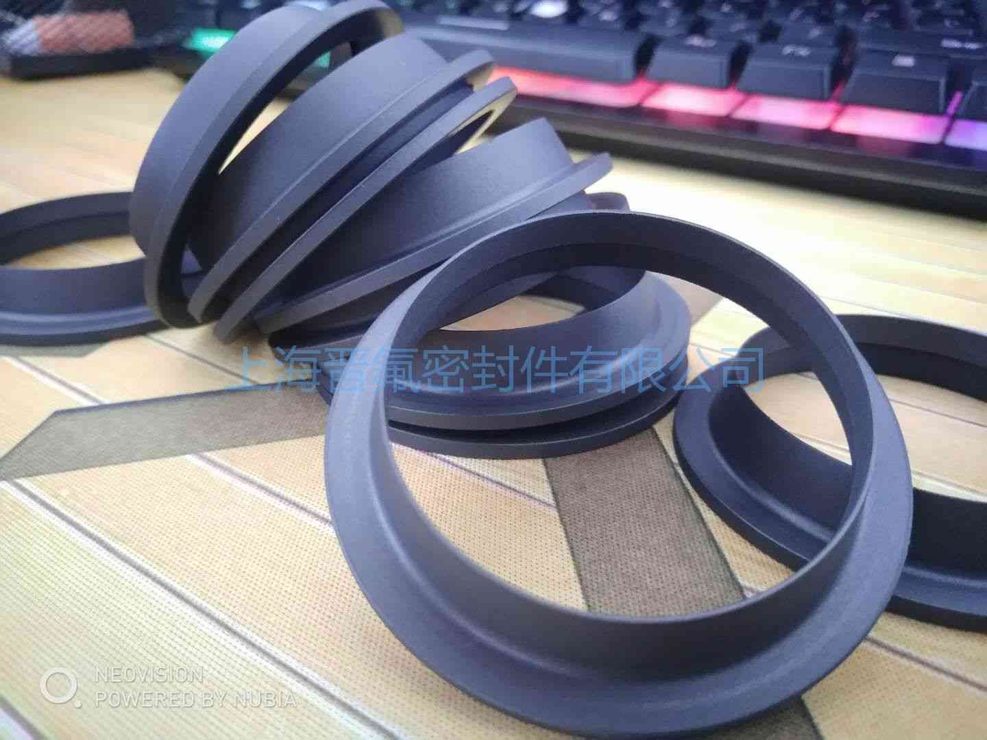 四氟碳纤维密封圈，RPTFE耐磨环  黑色四氟