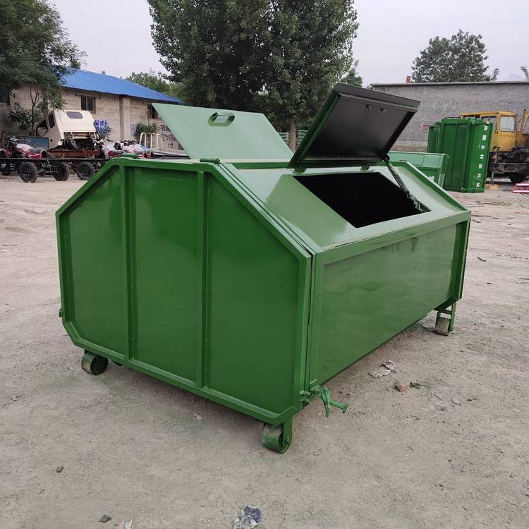 厂家供应铁三方勾臂式环卫垃圾箱 勾臂垃圾箱 铁垃圾箱 三方垃圾箱