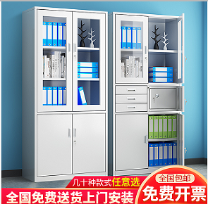 文件柜铁皮柜资料柜财务凭证柜档案柜子  收纳柜