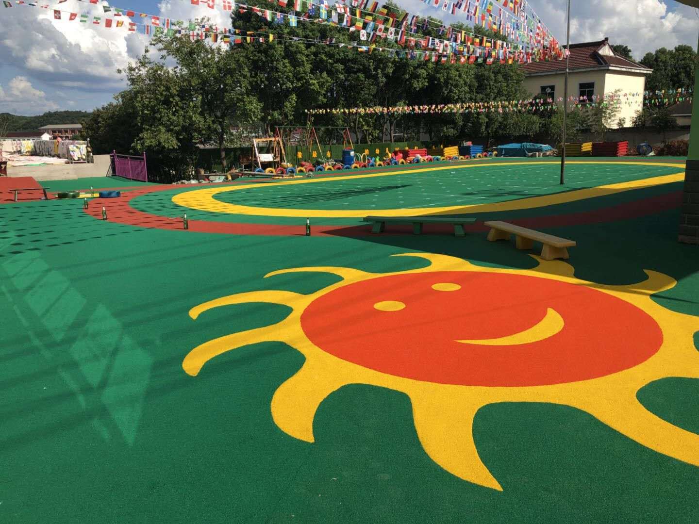 幼儿园epdm塑胶地面 epdm塑胶场地材料 橡胶跑道颗粒