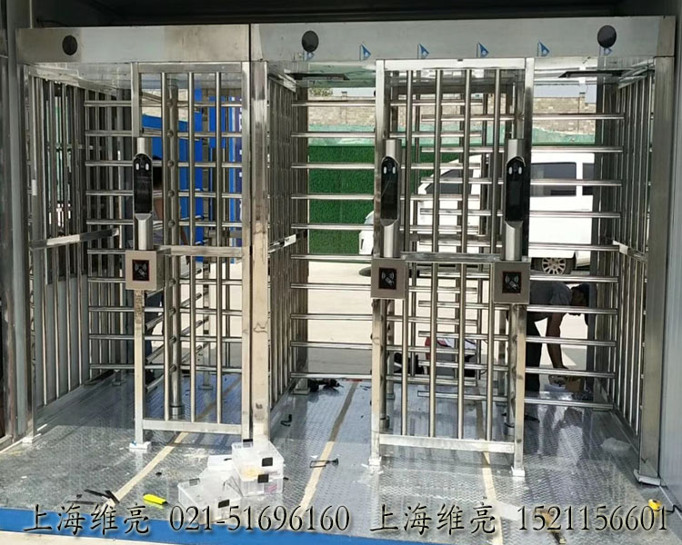 人脸识别闸机，90度栅栏转闸，人脸双通道十字转闸
