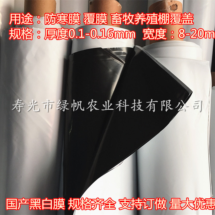 10丝国产黑白膜 12丝黑白膜 13丝黑白膜 养殖膜  养殖专用膜  12丝13丝黑白膜